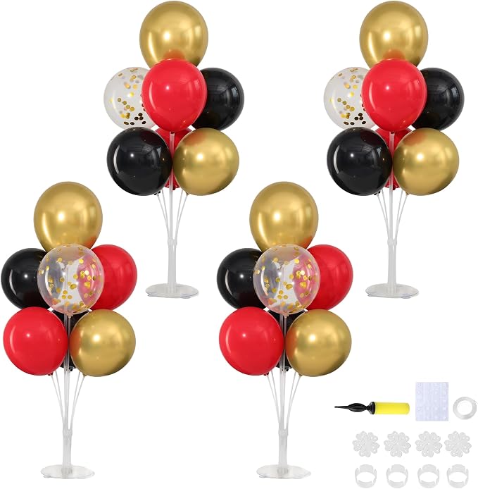 Red Black and Gold Balloons Stand by ZyloonDecoration