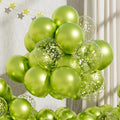RainbowQ Metallic Lime Green Balloons 55Pcs 12 Inch Confetti Helium Party | by RainbowQParty