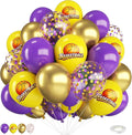 Purple Gold and Yellow Balloons, 12 Inch Printed Basketball Balloon and by FEYG