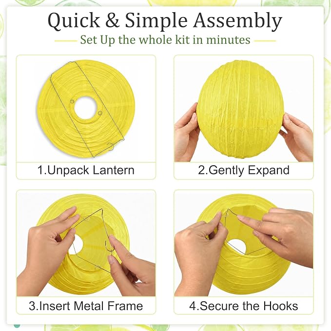 Yellow Paper Lanterns, lemon parties, sunshine baby showers, classrooms and - Image 5