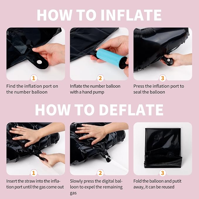 40 Inch Black Number 2 Balloon - Image 3