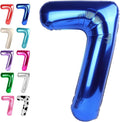 Navy Blue Number 7 Balloon 40 inch, 7th Birthday Party Balloons Decorations | by Upgesy