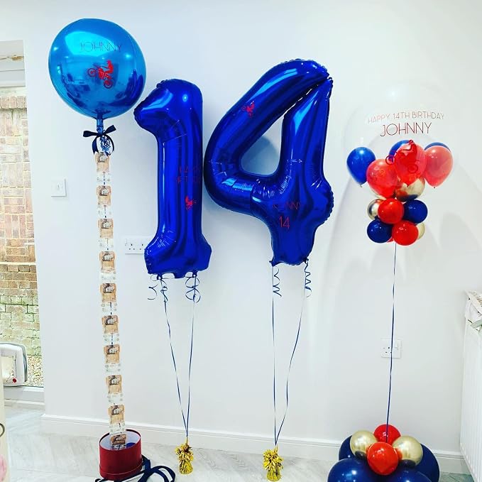 40 Inch Navy Blue 28 Balloons Giant Number 28 Balloons Navy Blue 28 Birthday - Image 6