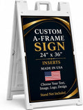 Plastic Sign HolderA-Frame Sidewalk Curb Std by BCB 24x36 | Printed in USA | by BCB