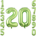 Light Green Number 20 Balloon 40 Inch, Metallic Milestone Party Supplies | by Unknown