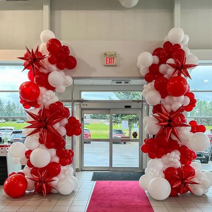 YMSZ Red and White Balloons Arch Kit, Valentine's Day, Christmas Party - Image 4