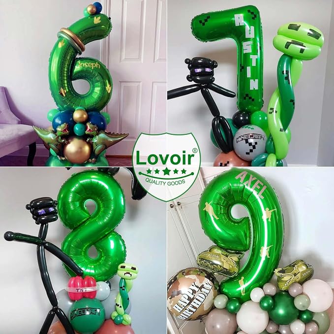 Dark Green 40 Number Balloons, 40 Inch Giant Number 40 Balloons Foil Mylar - Image 7