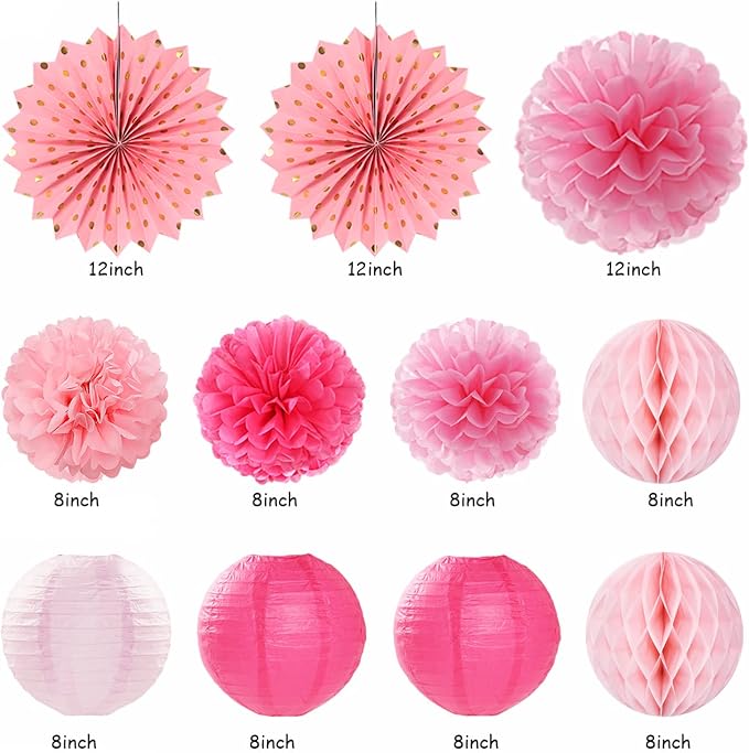 Light Hot Pink Birthday Party-Decorations - Image 2