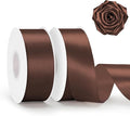 KINGLAKE Brown Satin Ribbon – 1-1/2 Inch x 2 Rolls Brown Ribbon by KINGLAKE