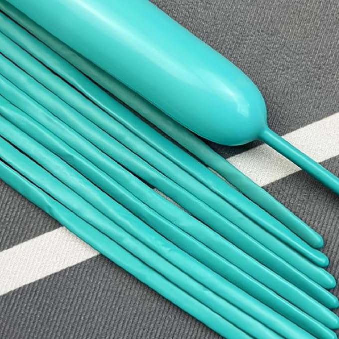 260 Balloons Teal Blue, Thickened 100 Pack Long Balloons Twisting Skinny Magic by VHUWE