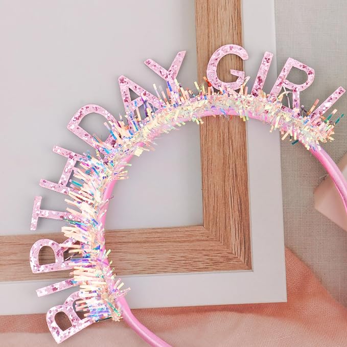 CIEHER Birthday Girl Headband Birthday Crown - Image 4