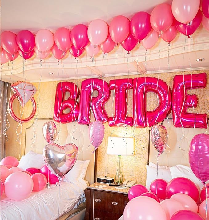 Pink Balloons Metallic Pink Balloon, Baby Shower, Princess Theme Party - Image 4
