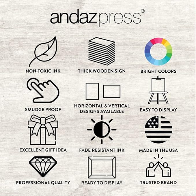 Andaz Press Large Wooden Welcome Sign for Wedding, Rustic Welcome Sign 16" x 20" Custom Names Minimal Mountains Wedding Signage English Oak MDF Wood Finish Wedding Reception Indoor Outdoor Signs