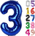 NightBlue Number 3 Balloon 40 Inch, 3rd Birthday Decorations Men Women | Foil by IWERP