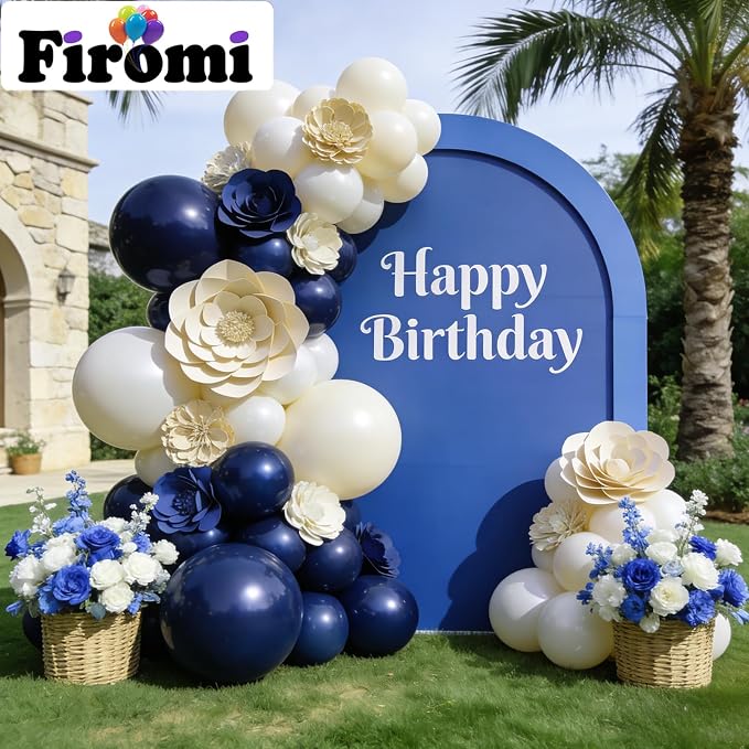 Firomi Dark Navy Blue Balloons 12-inch 100 Pack | Big Round Helium Thicken - Image 4