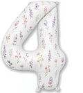 Wildflower Number 4 Balloon, Flower 4 Balloons by Froova
