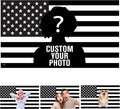 Custom Black and White American US Flag by PKONE