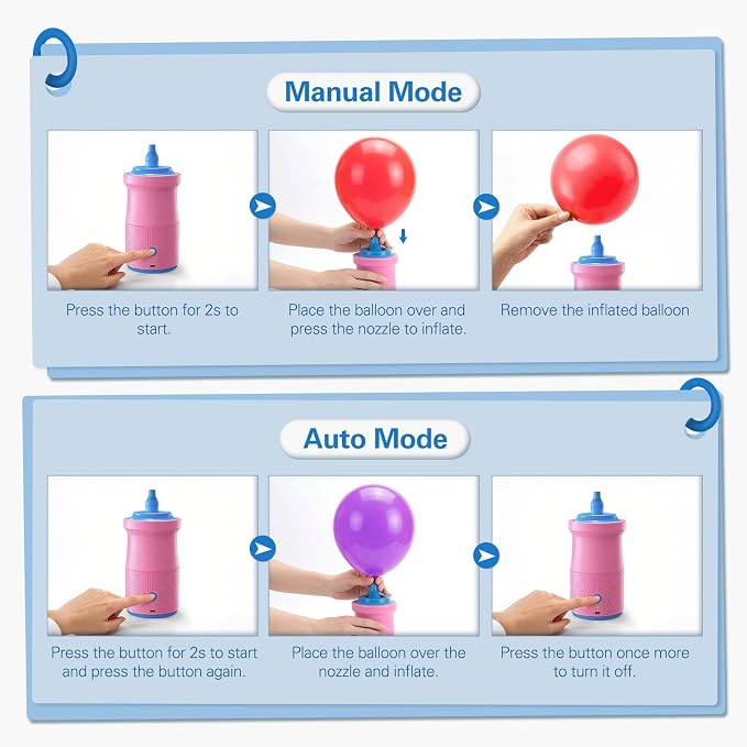Denkee Balloon Pump Electric, Rechargeable Cordless Balloon Air Pump Portable - Image 5