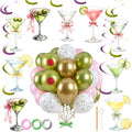 Gejoy 62 Pcs Martini Birthday Decoration Olive Martini Hanigng Swirl Decor by Gejoy