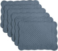 HOMBYS Quilted Placemats Set of 6 Washable-13x18 inches Rectangular Placemats by HOMBYS