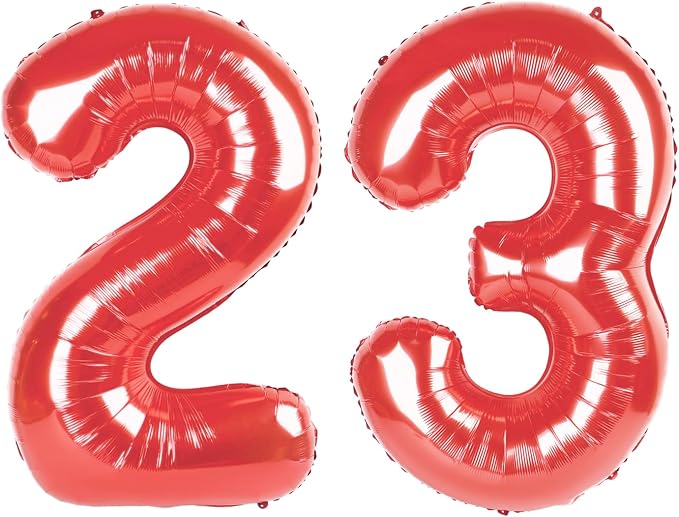23 Balloon - Red Birthday Number Balloons, 40 Inch Decorations Men Women | Red by ALPHADELTAPI