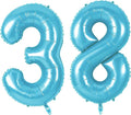 Number 38 Balloons for 38th Birthday Party Decorations, 0-100 Large No.38 by Joycard