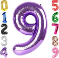 40 Inch Purple Number 9 Balloon Birthday Party Decorations by Hadoife
