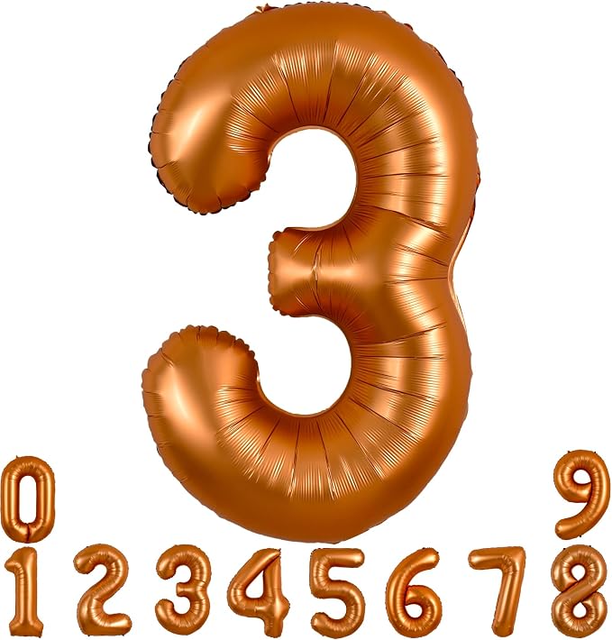 TONIFUL 40 Inch Orange Large Numbers Balloon 0-9 Birthday Party Decorations by TONIFUL