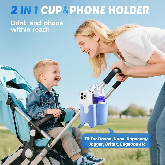 Stroller Cup Holder with Phone Holder, Accessories - Image 2