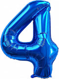 Navy Blue Number 4 Balloons 40 Inch Giant Number Dark Blue 4 Foil Mylar Balloons by COLORFULELVES