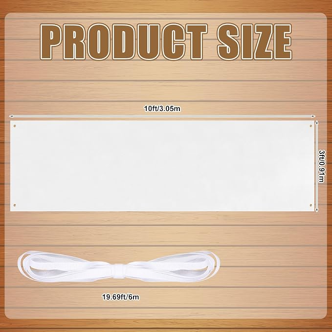 Zonon Large Blank Banners And Signs Polyester Oxford Cloth Sublimation Banner - Image 2