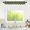 Farmhouse Valance Curtains, Boho Cotton Linen Kitchen Valance, Rustic Button by FRAMICS