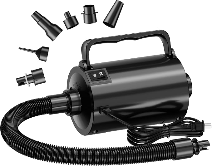 Electric Air Pump with Hose for Inflatables, High Power Inflator Deflator Blow by Unknown