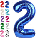 Navy Blue Number 2 Balloon 40 inch, 2nd Birthday Party Balloons Decorations | by Upgesy