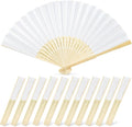 JOHOUSE 12 PCS White Paper Fans Handheld, 8.3 Inch Foldable Hand Fan | Folding by JOHOUSE