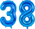 Number 38 Balloons for 38th Birthday Party Decorations, 0-100 Large No.38 by Joycard