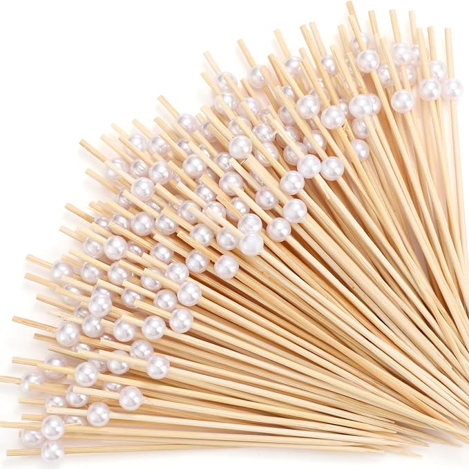 Reallnaive 600 Pcs Cocktail Pick Pearl Fancy Toothpick by Unknown