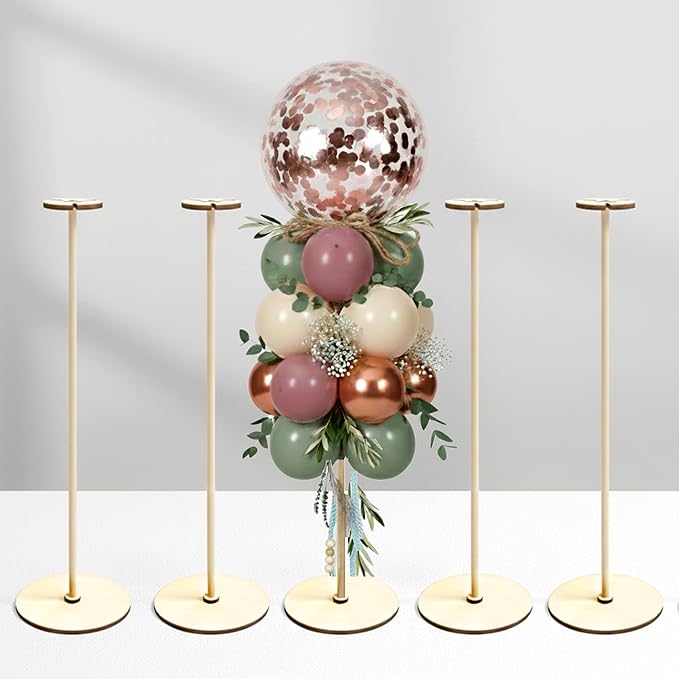 6 Pack Wooden Balloon Centerpieces by lightsfever