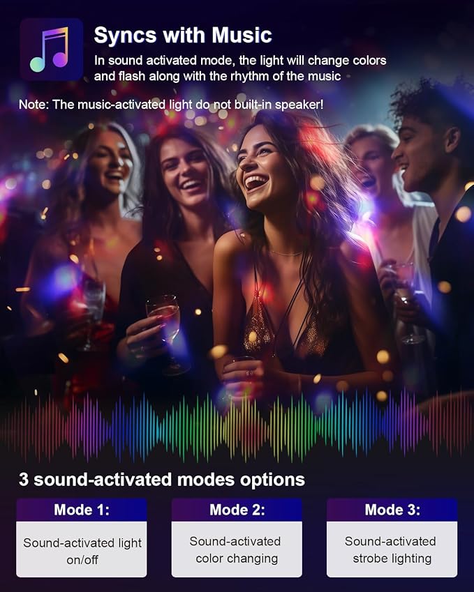 Sound Activated Party Lights - Image 5