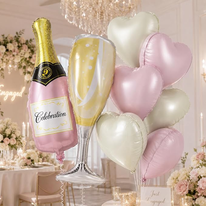 Champagne Balloons, Bachelorette Party Balloons by Togvu