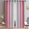 Yakamok Ombre Curtains Pink and Greyish White by Yakamok
