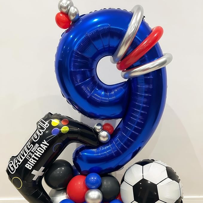 Navy Blue 1 Balloon Number, 40 Inch Number 1 Balloon Big Dark Blue 1 Foil Mylar - Image 2