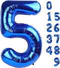 Number Balloons 5 Balloon Blue Birthday Decorations by Mluchee