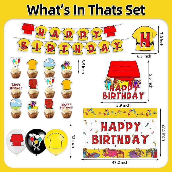 42Pack Cartoon Dog Red House Party decoration pack include Banner, Honeycomb - Image 2