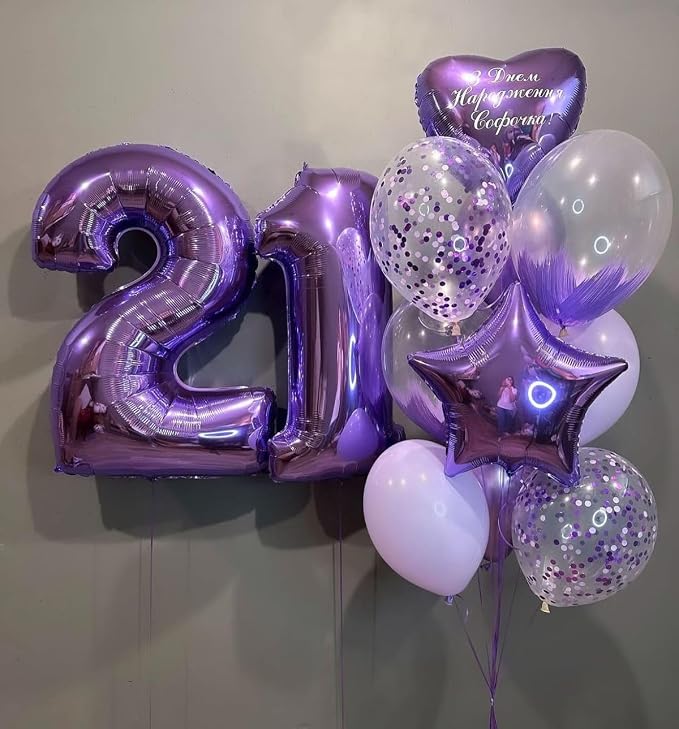 Numbers 10 Balloon 40Inch Purple Balloons - Image 3
