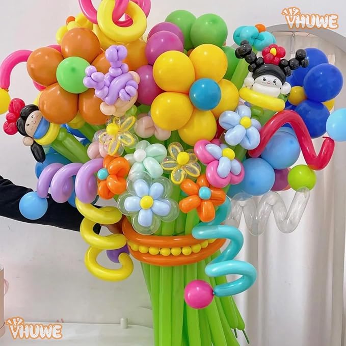260 Balloons Lime Green, Thickened 100 Pack Long Balloons Twisting Skinny Magic - Image 9