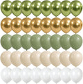 Sage Green Gold Balloons, 12 Inch 60 Pcs Metallic Olive Green White Gold by Govpy