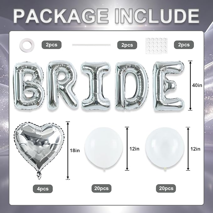 TONIFUL 40 Inch Giant Bride Balloon Bachelorette Party Decorations - Image 2