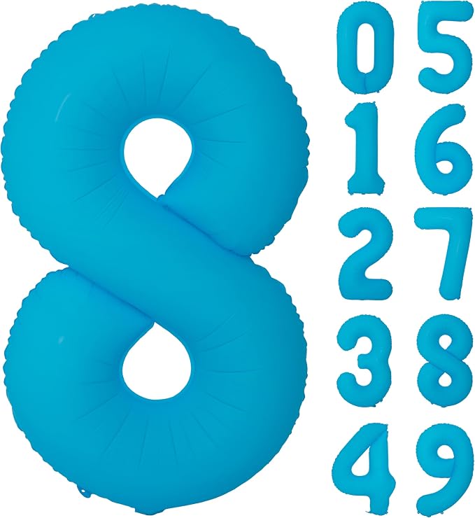 40 in Blue Number Balloon 8 Blue Fluorescent Birthday balloon Number 8 | Helium by Exquisitehighqualitypartydecorationstomeetyoureveryneed%EF%BC%81