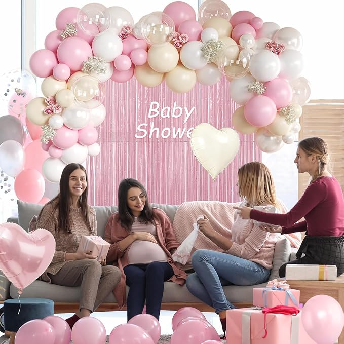 157Pcs Pastel Pink and White Balloons Garland Arch Kit - Image 4